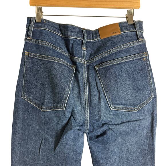 Madewell Slim Demi-Boot High Rise Raw Hem Denim Blue Jeans Size 29 - Picture 6 of 10